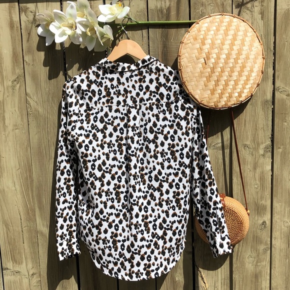 ☀️ ICHI Leopard print button down / Fall - Picture 7 of 8